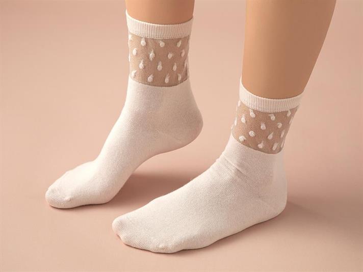 Odes Cotton Women Nude Socks 36-40 Pink