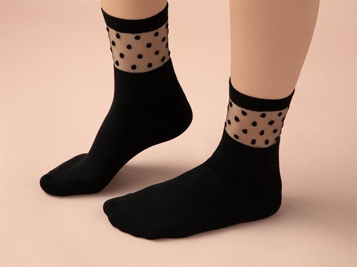 Șosete Skin, damă, 1 pereche, Odes, bumbac, mărimea, 36-40, negru