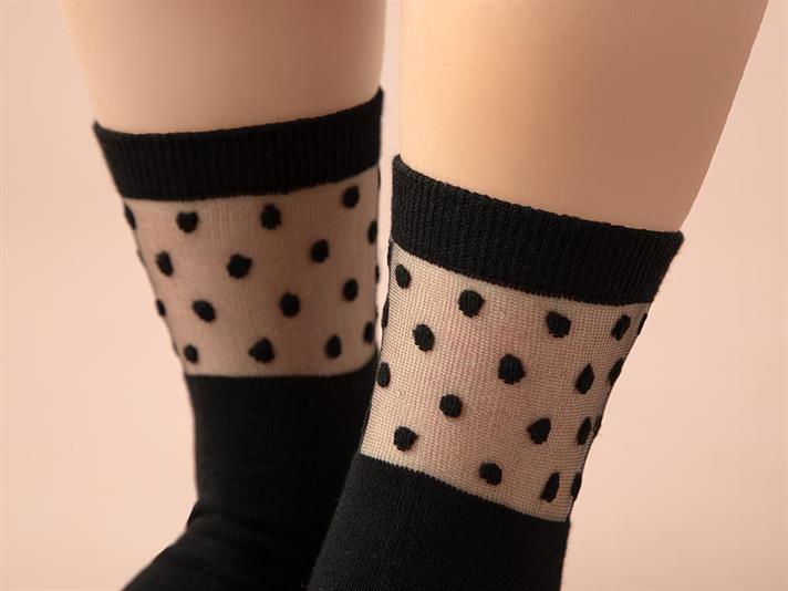 Șosete Skin, damă, 1 pereche, Odes, bumbac, mărimea, 36-40, negru