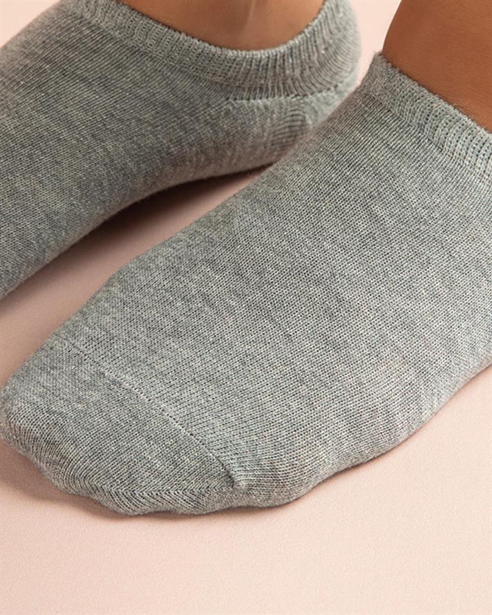 Fitted Cotton Women Sneaker Socks 36-40 Gray