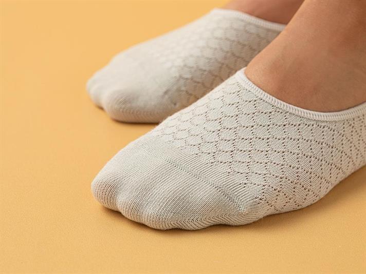 Șosete tălpici, damă, 1 pereche, Elisa, bumbac, mărimea, 36-40, gri