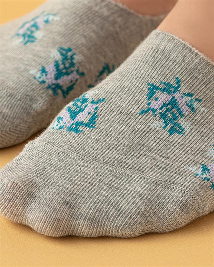 Elsa Cotton Women Single Ballet Socks 36-40 Gray