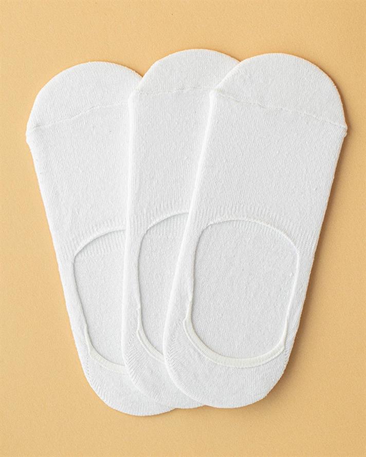 Cotton 3 set - Women Ballet Socks 36-40 White