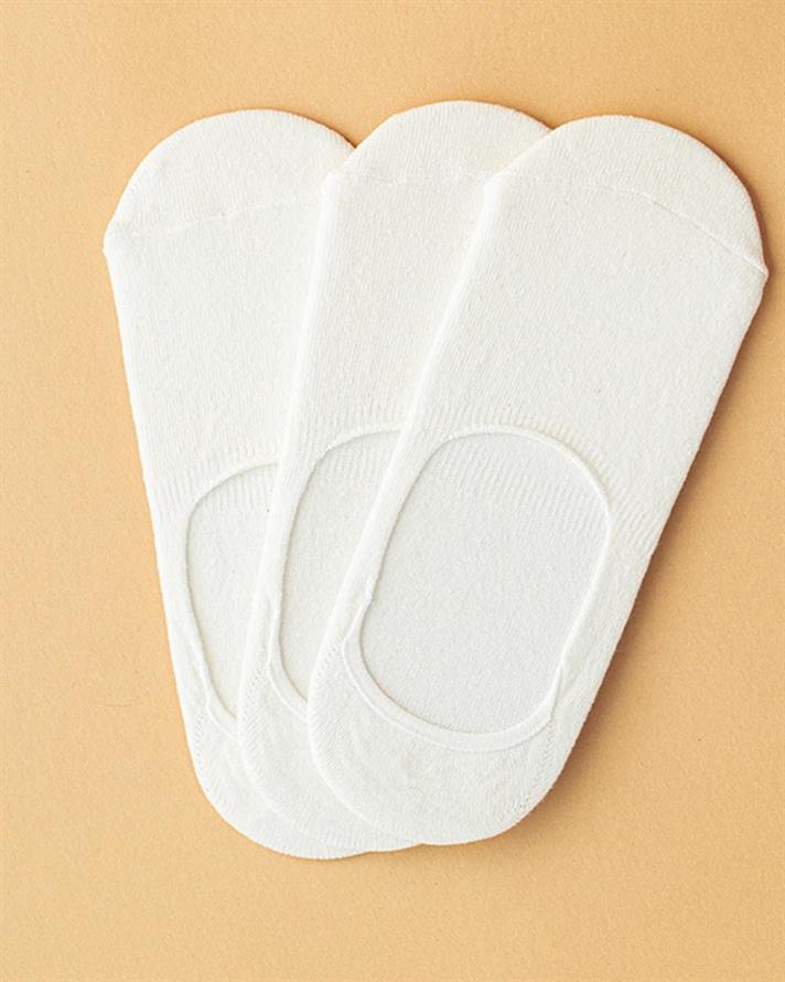 Cotton 3 set - Women Ballet Socks 36-40 Ecru