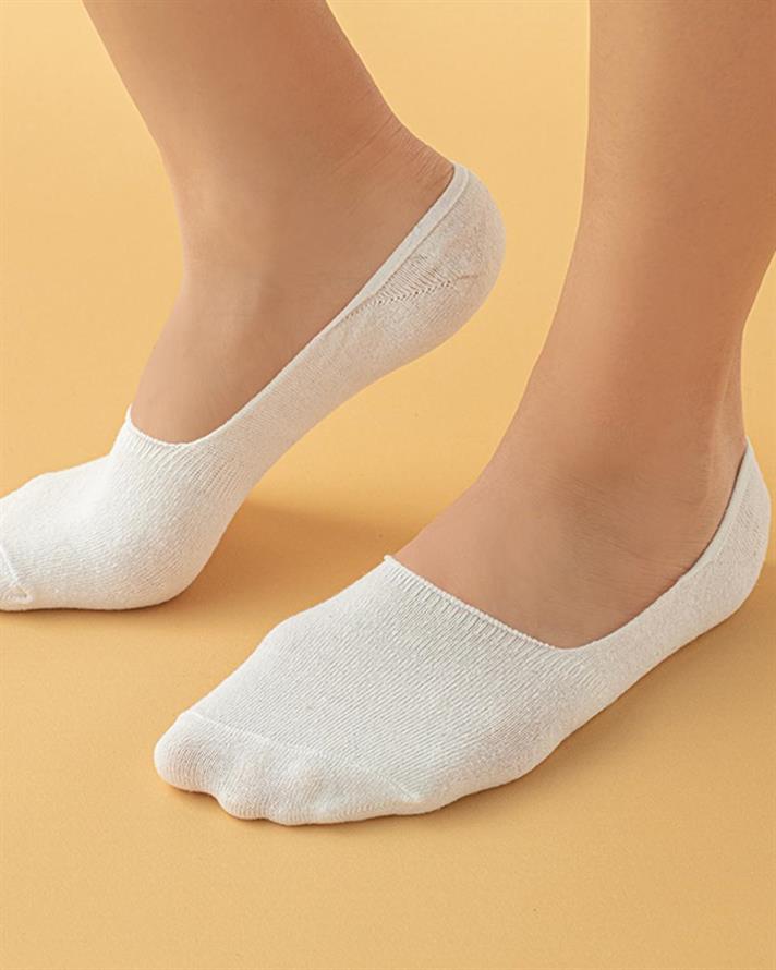Cotton 3 set - Women Ballet Socks 36-40 Ecru