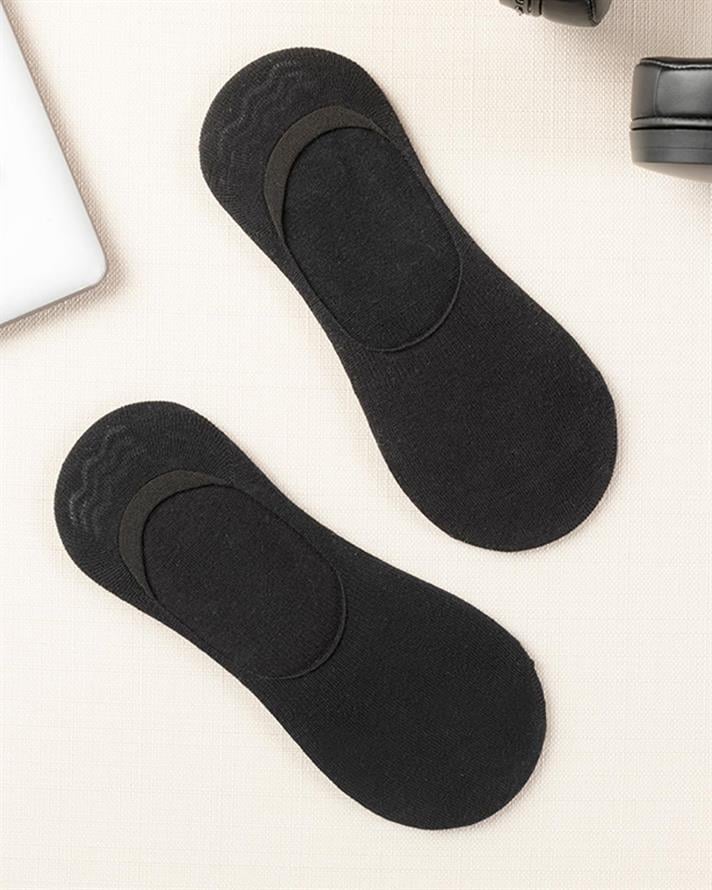 Șosete tălpici, pentru bărbați, 2 perechi, Everyday, bumbac-poliamidă-elastan, mărimea, Standart, negru