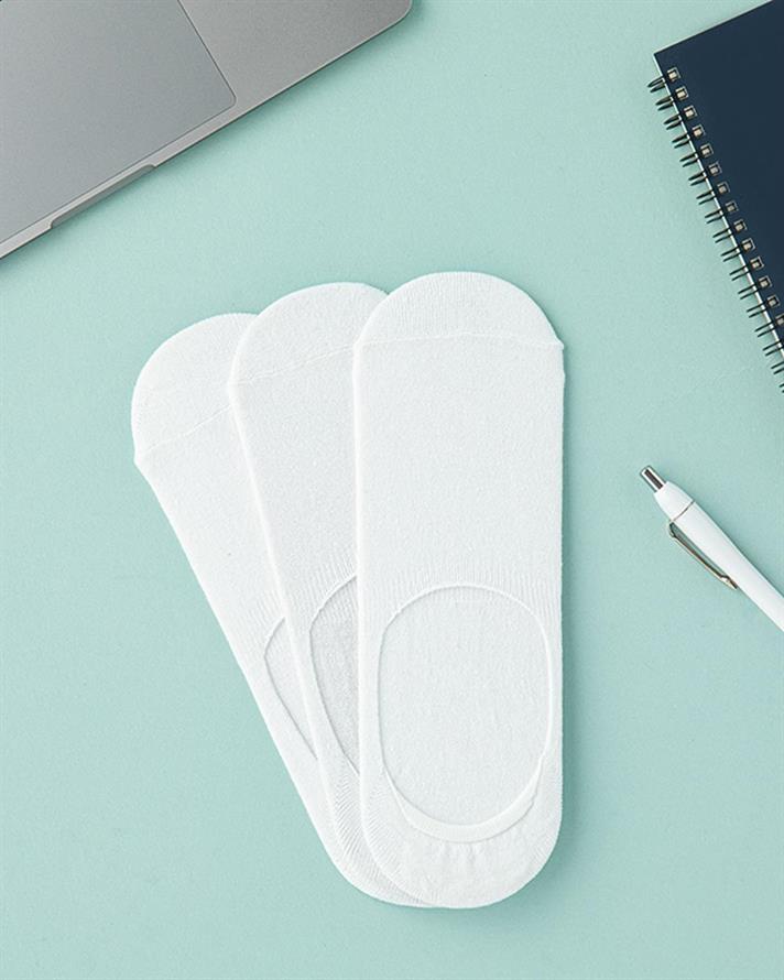 Șosete tălpici, pentru bărbați, 3 perechi, Mike, bumbac-poliester, mărimea, 40-44, alb