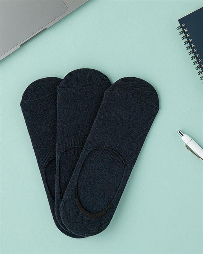 Șosete tălpici, pentru bărbați, 3 perechi, Mario, bumbac-poliester, mărimea, 40-44, bleumarin