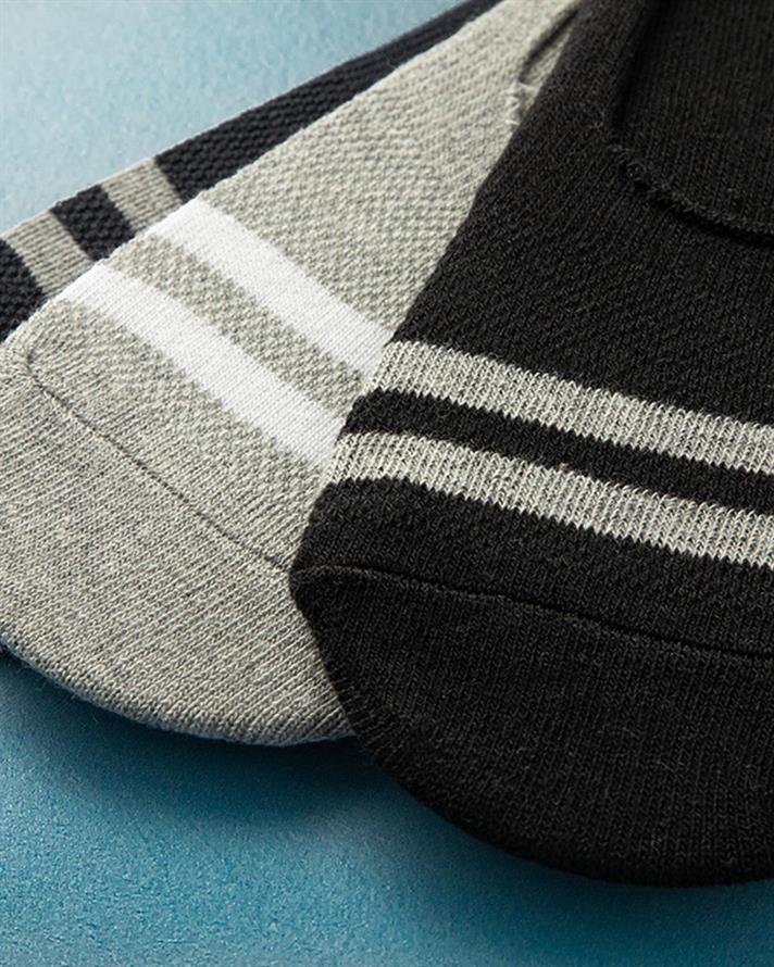 Șosete tălpici, pentru bărbați, 3 perechi, Lari, bumbac-poliamidă-elastan, mărimea, 40-44, negru-bleumarin-gri