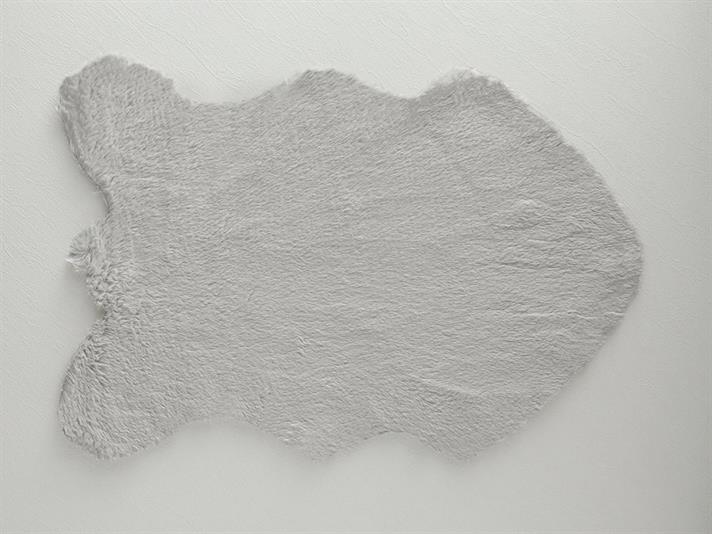 Covor blană artificială, Nebula, 80x160 cm, acril, gri deschis