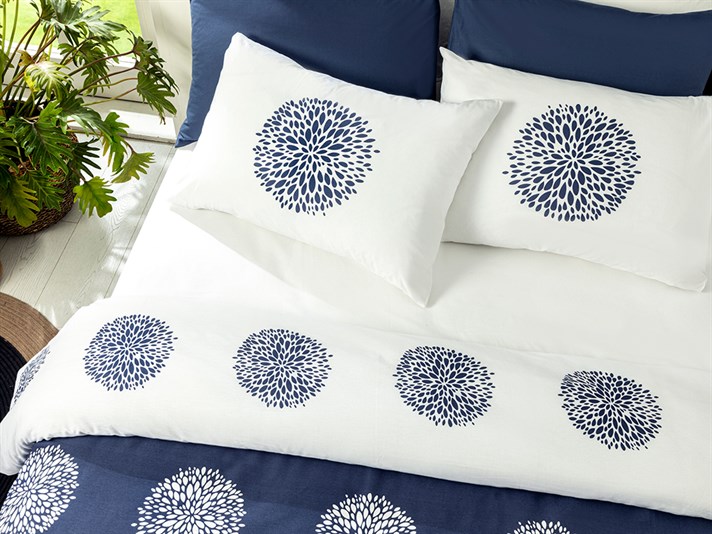 Agapanthus Bumbac Double Person  SET LENJERIE DE PAT 200x220 cm Dark Blue