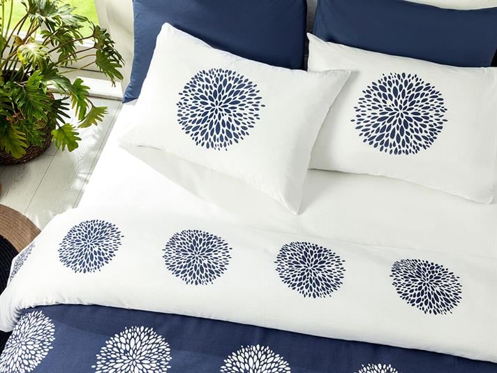 Agapanthus Bumbac For One Person  SET LENJERIE DE PAT 160x220 cm Dark Blue