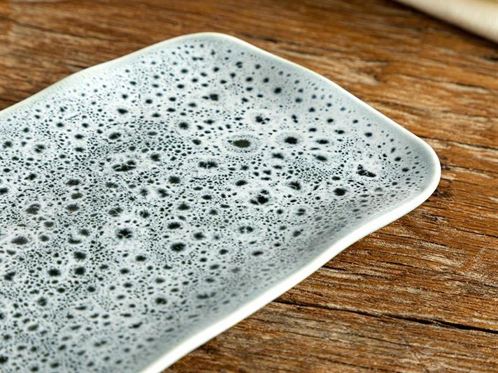 Akatia Porcelain Presentation Plate 22x10 cm İndigo