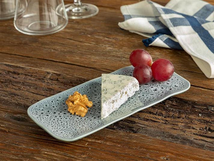 Akatia Porcelain Presentation Plate 22x10 cm İndigo