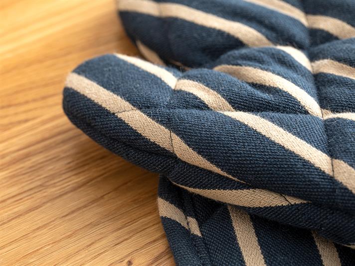 Alba Cotton 2 pcs Kitchen Set 19x27 cm + 20x20 cm Navy Blue