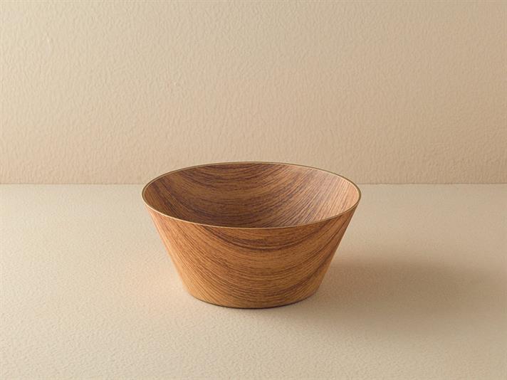 Alita Plastic Aspect De Lemn Bol 24 cm Maro Deschis