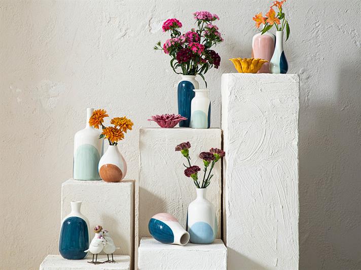 Alita Vase 7x7x17 cm Blue