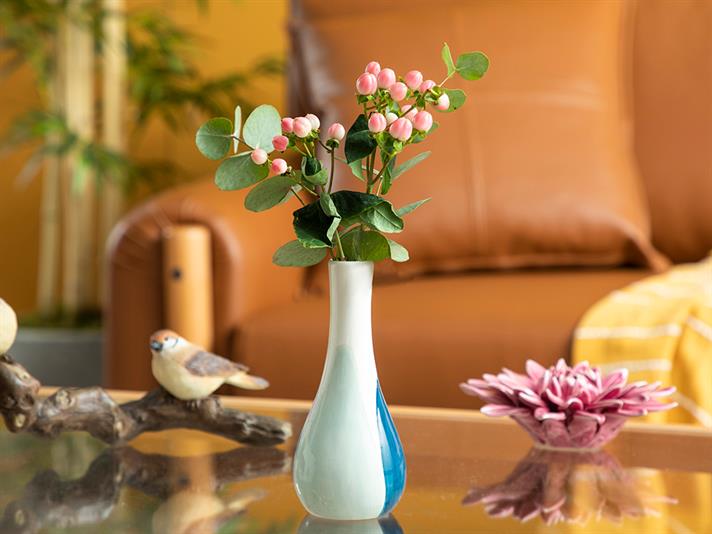 Alita Vase 7x7x17 cm Blue