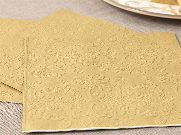 Allegro Paper 20 Set Tissue Napkin 33x33 cm Gold