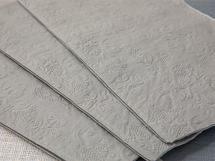 Allegro Paper 20 Set Tissue Napkin 33x40 Silver.