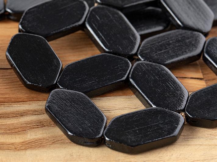Ally Bambus Cu 4 Piese Coaster Pahare 10x10 cm Negru