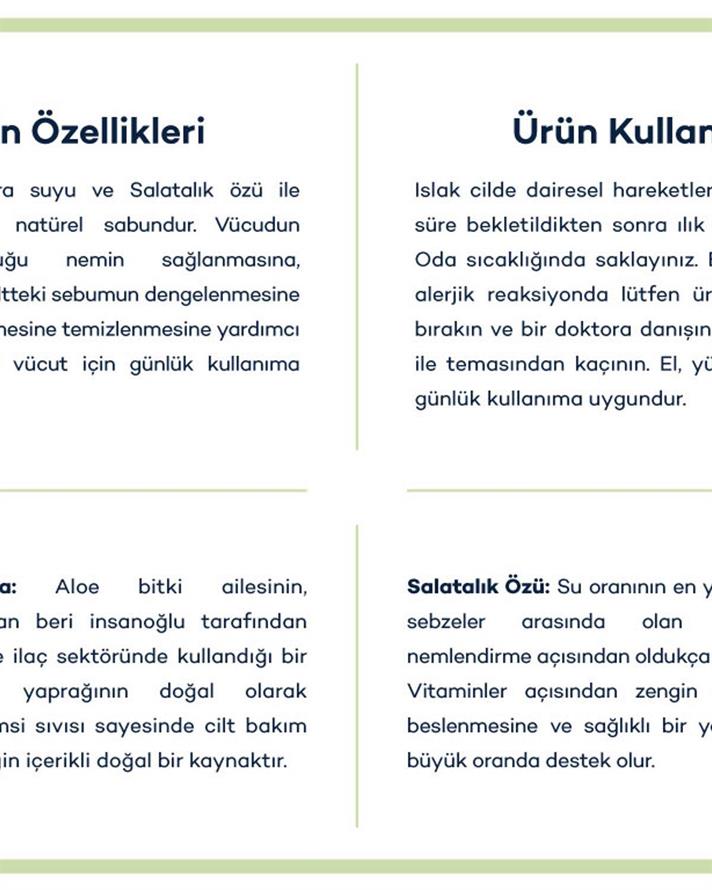 Aloe Vera ve Salatalık Özlü Natural Săpun Solid 100 gr Transparent