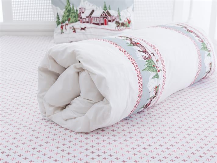Alpines Bumbac Single Set Lenjerie De Pat 160x220 cm Alb