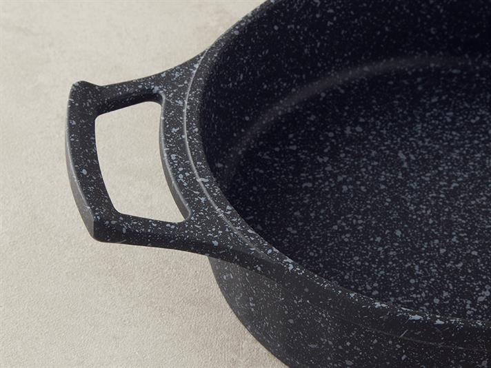 Aluminiu Tigaie Puțin Adâncă 20 cm Negru