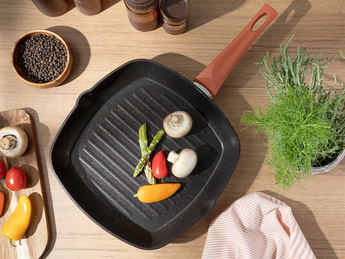 Alure Granite Grill Pan 28 cm Copper