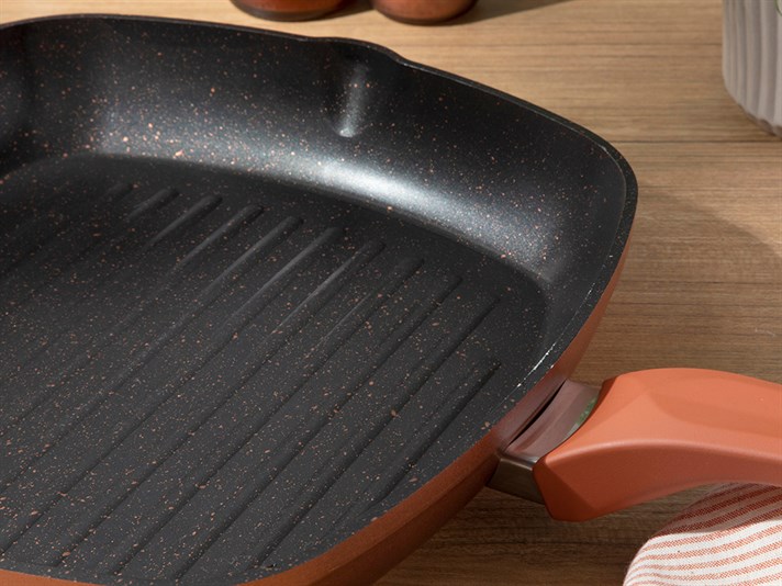Alure Granite Grill Pan 28 cm Copper