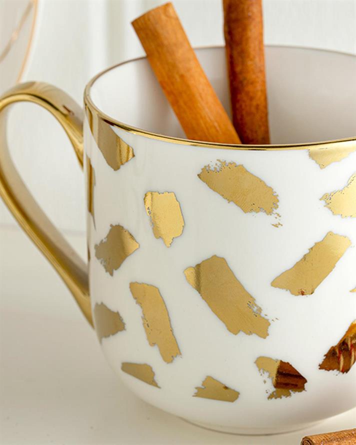 Alva New Bone Cană 380 ml Gold