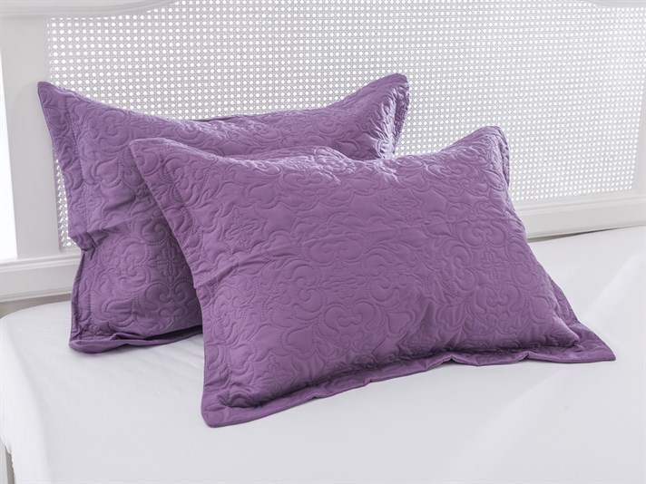 Alvena Microfibră Single Set Cuverturi Pat 160x240 cm Violet