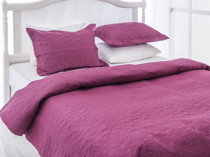 Alvena Microfibră Double Set Cuverturi Pat 240x260 cm Culoarea Trandafirului Uscat.