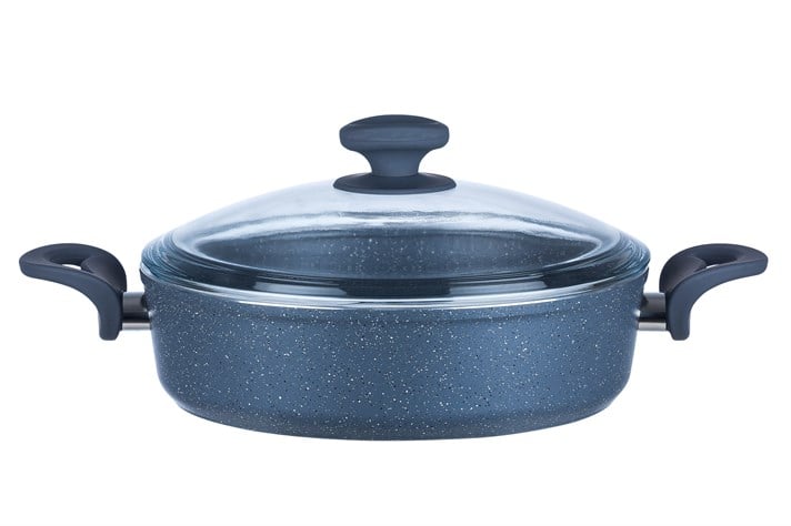Amanda Granite small granite with glass capped Pan 26 cm Gray