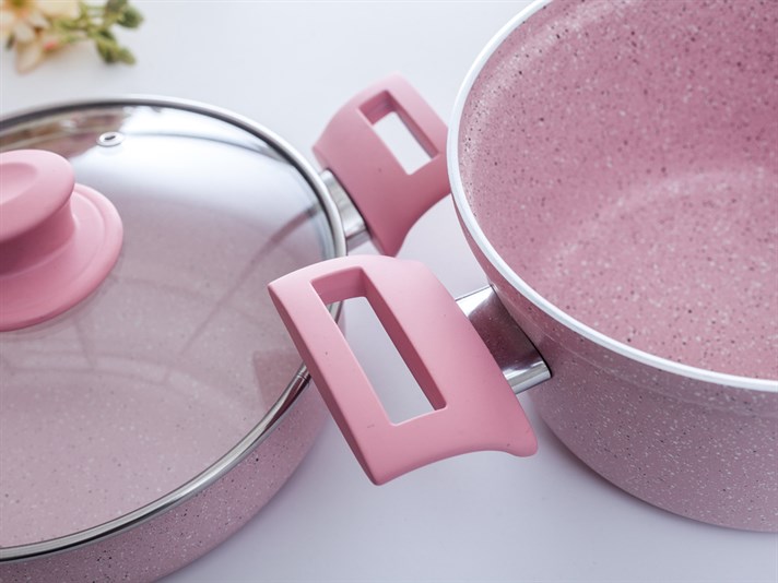 Amanda Granite Granite cookware set Pan 18 cm Pink