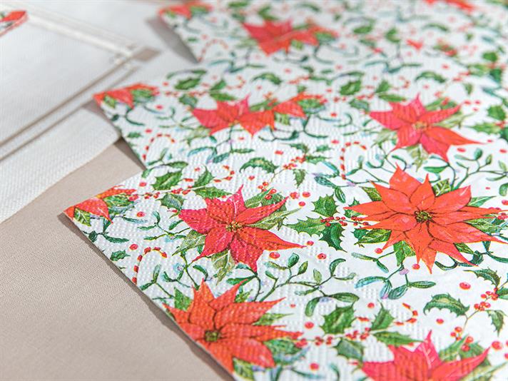 Set 20 șervețele, Amaryllis, hârtie, 33x33 cm, multicolor