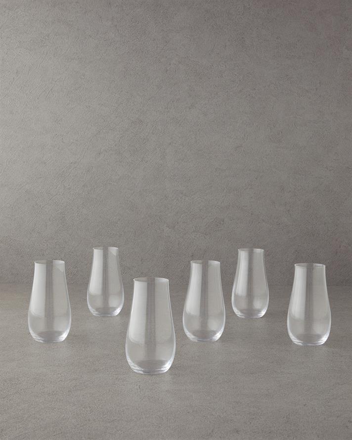 Set 6 pahare pentru apa/ sucuri, Amelia, cristalin, 450 ml, transparent