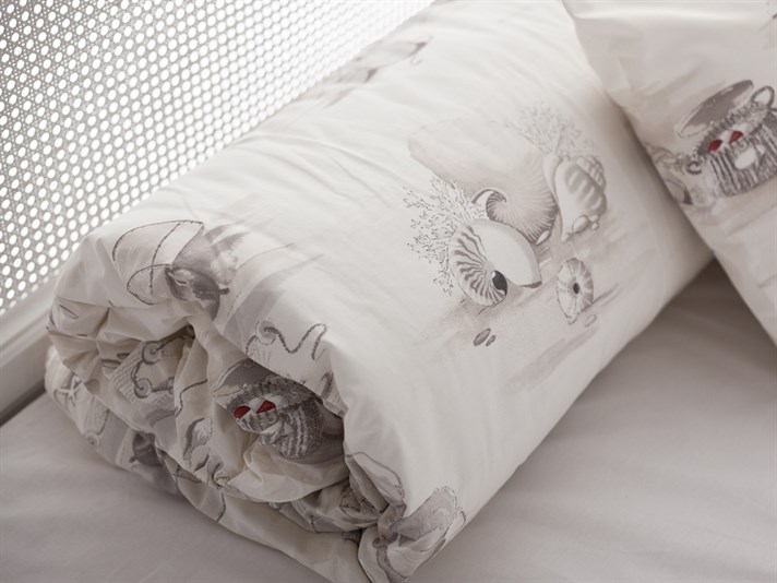Amintiri de coastă Cu Bumbac King Size Lenjerie De Pat 240x220 cm Bej