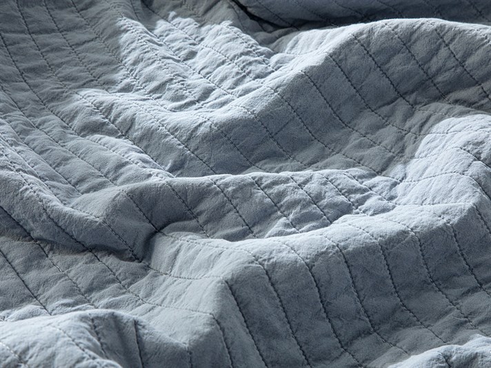 Ancient Stripe Vopsea Antică Capitonată Single Set Cuverturi Pat 160x240 cm Albastru