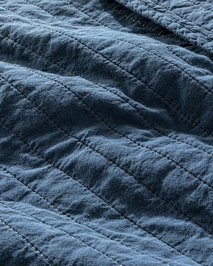 Ancient Stripe Vopsea Antică Capitonată Single Set Cuverturi Pat 160x240 cm Indigo.