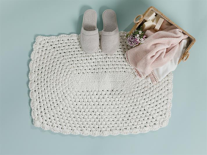 Andrea Cu Bumbac Covoraș De Baie 60x90 cm Ecru