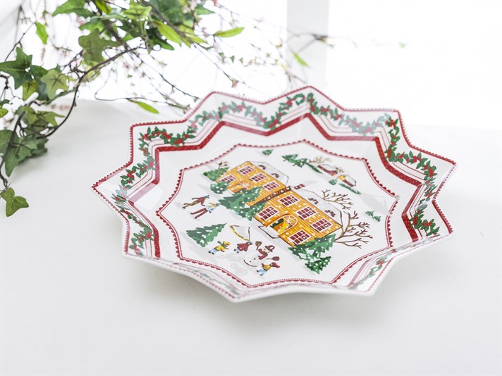 New Year 3 Bone China Service Plate . .