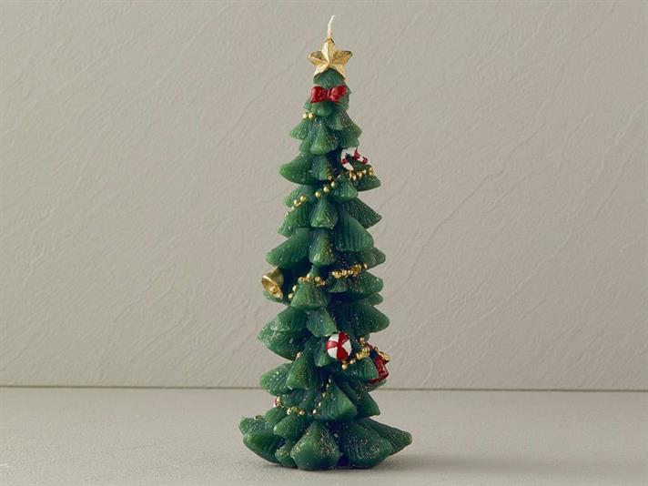 New Year Candle 19 cm Green