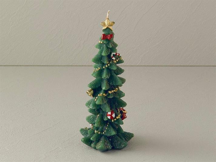 New Year Candle 19 cm Green
