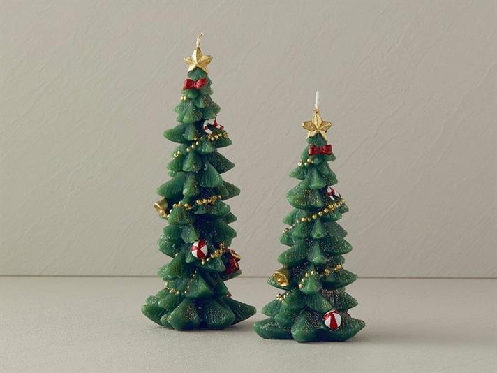New Year Candle 19 cm Green