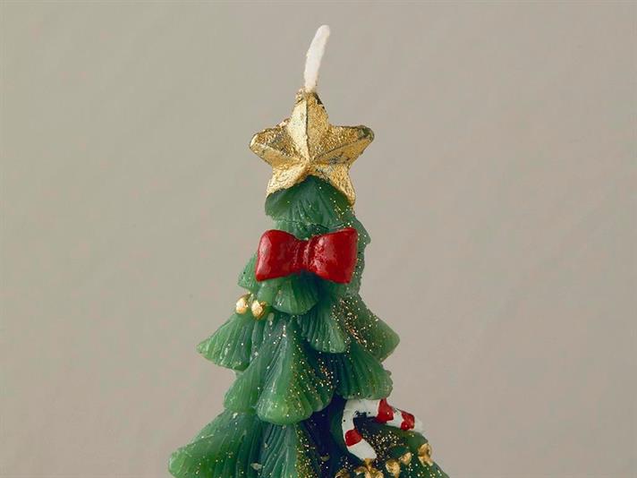New Year Candle 19 cm Green