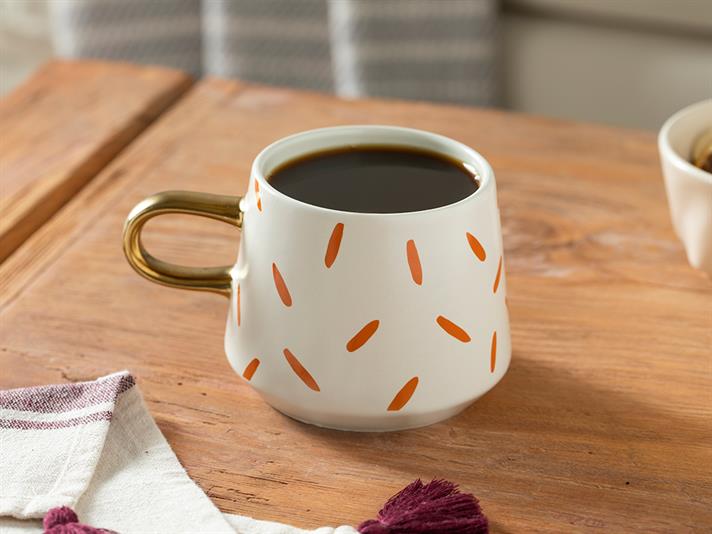 Cană, Apaz, ceramică, 350 ml, portocaliu