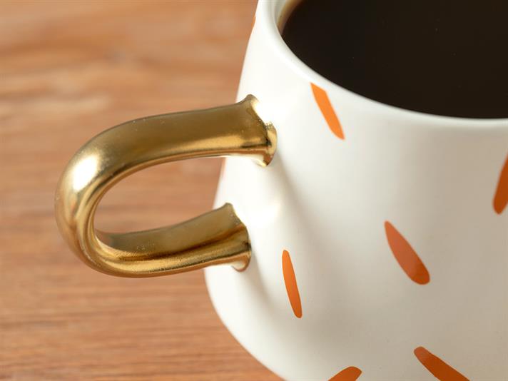 Cană, Apaz, ceramică, 350 ml, portocaliu