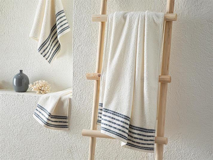 AQUA LINE COTTONY  PROSOP DE BAIE 70X140 CM EKRU-LACIVERT