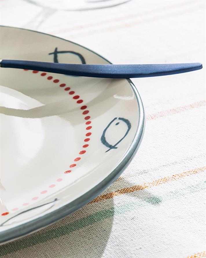 Aquatic Sea Porcelain Cake Plate 21 cm White